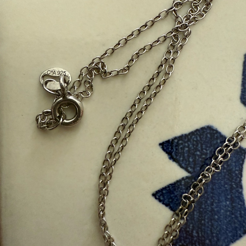 925 Turquoise Cross Pendant Necklace - Picture 4 of 4